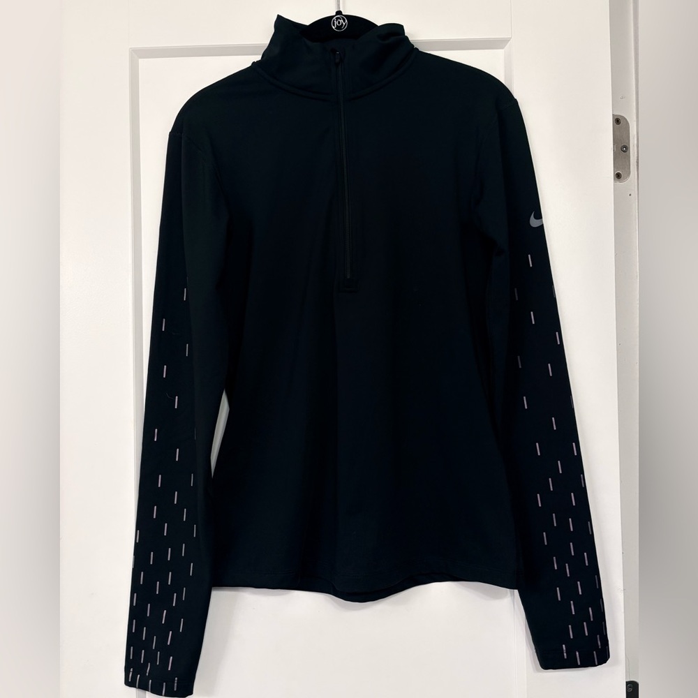 Nike Pro Hyper Warm Women's Fitted Black Half Zip - Picture 3 of 4